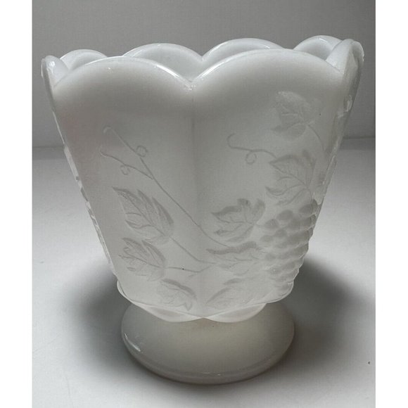 Vase Compote E.O Brody USA #2250 MU-20 4.5"x5" 3" Base Paneled Pedestal 1940s - Picture 1 of 10